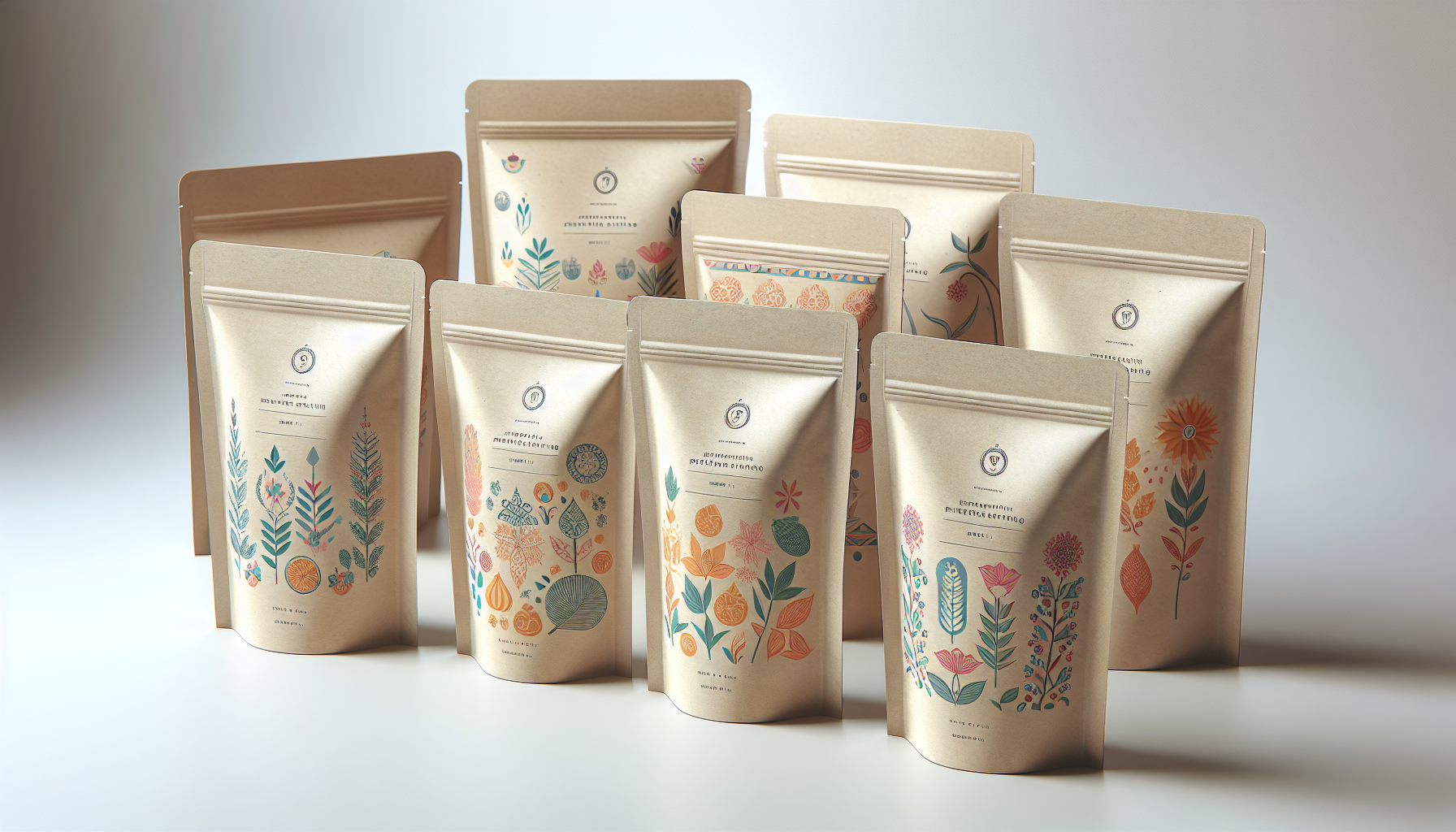 Printed Stand-Up Pouches, Resealable
